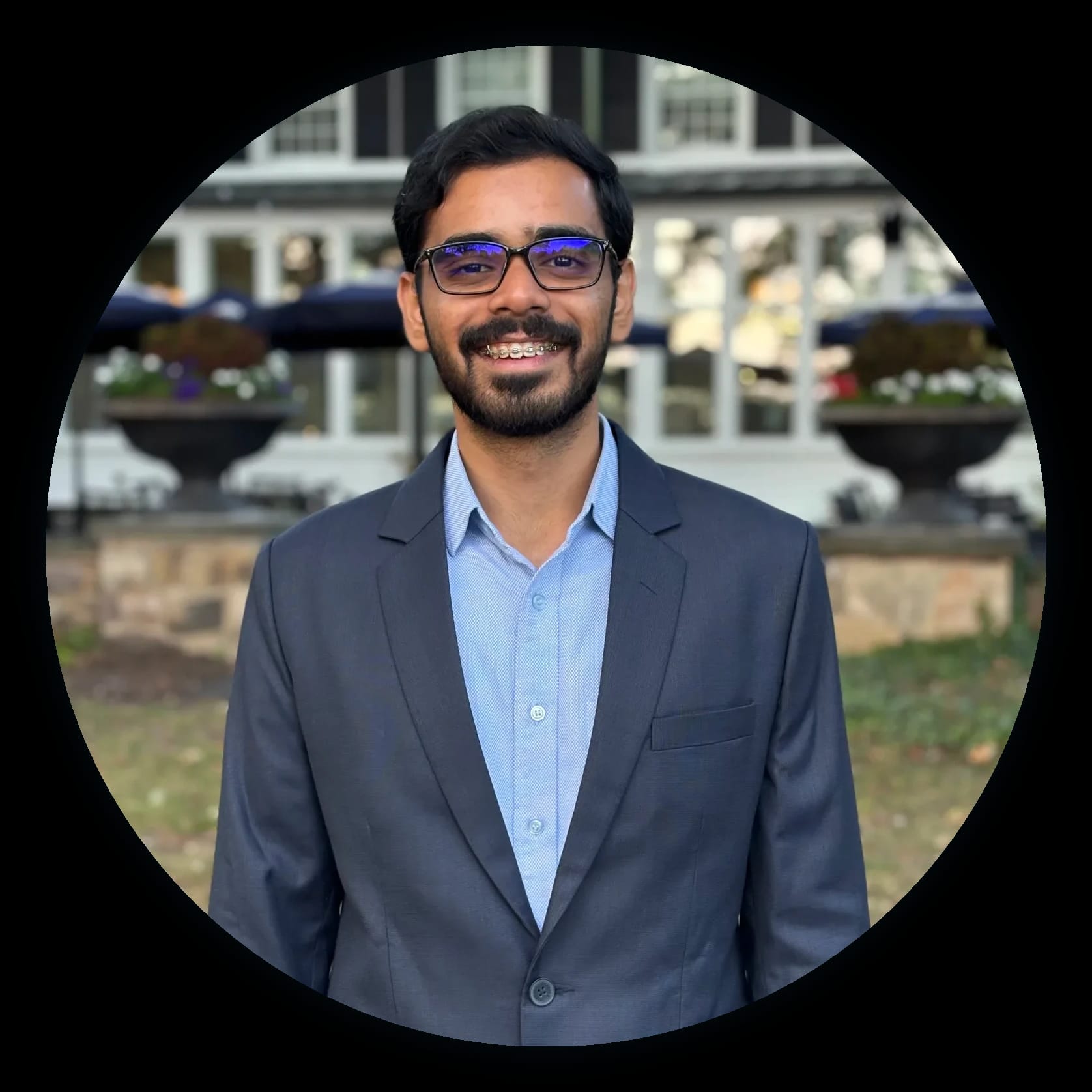 Portrait of Pratyush Kumar with a glowing halo